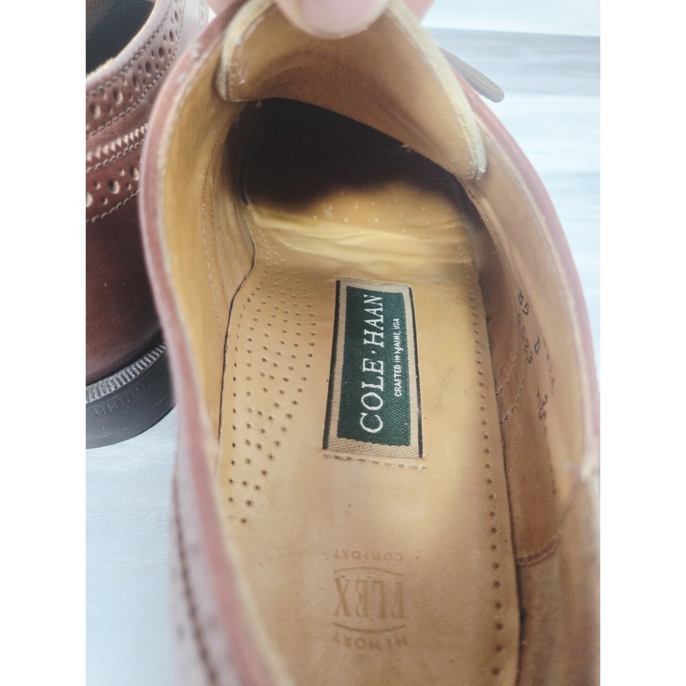 Vintage Cole Haan Wingtip Oxford Spectator Flex Comfort 2 Tone Dress Shoes 8.5 D - Picture 9 of 11